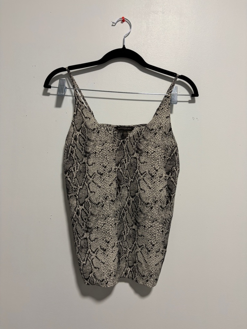 Banana Republic Snake Print Cami Top - Black & Cream
